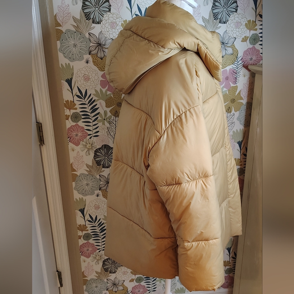 Abercrombie & Fitch Women's Beige Puffer Jacket - Picture 5 of 12